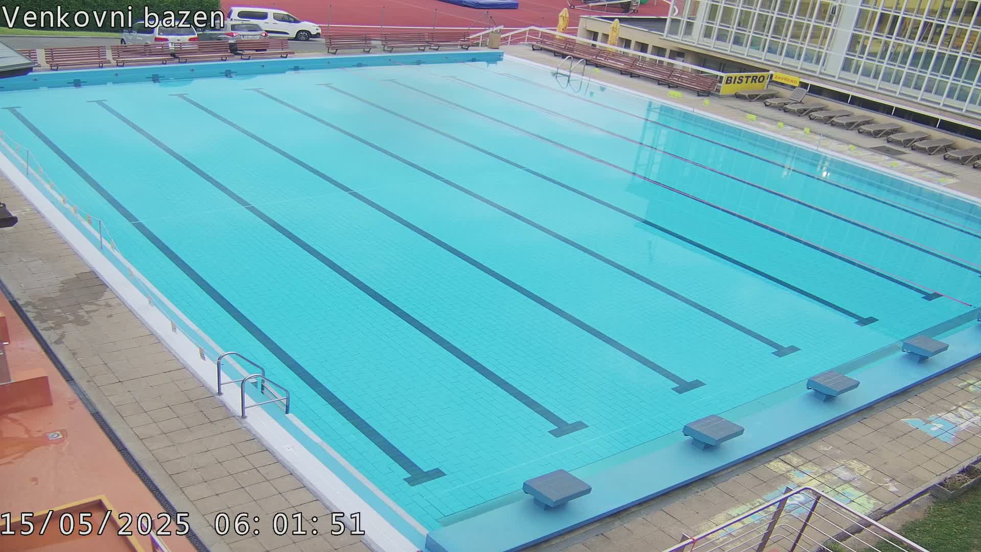 Zlín, Koupaliště Public Swimming Pool Live Cam - Zlin 1, Zlin, Czechia