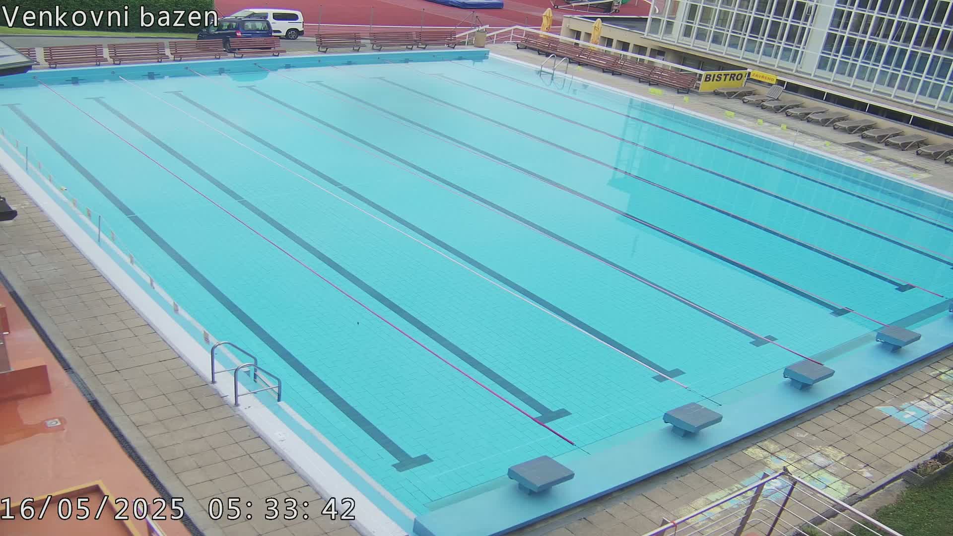 Zlín, Koupaliště Public Swimming Pool Live Cam - Zlin 1, Zlin, Czechia