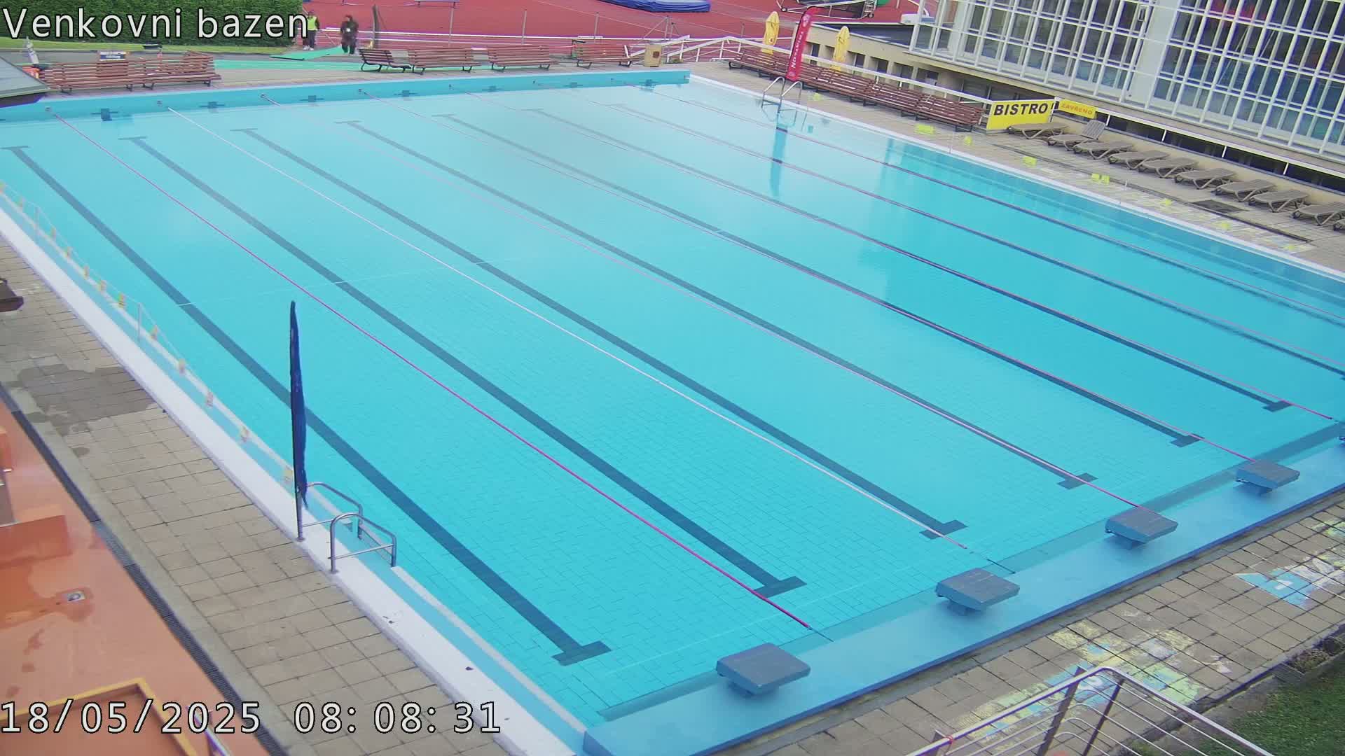 Zlín, Koupaliště Public Swimming Pool Live Cam - Zlin 1, Zlin, Czechia
