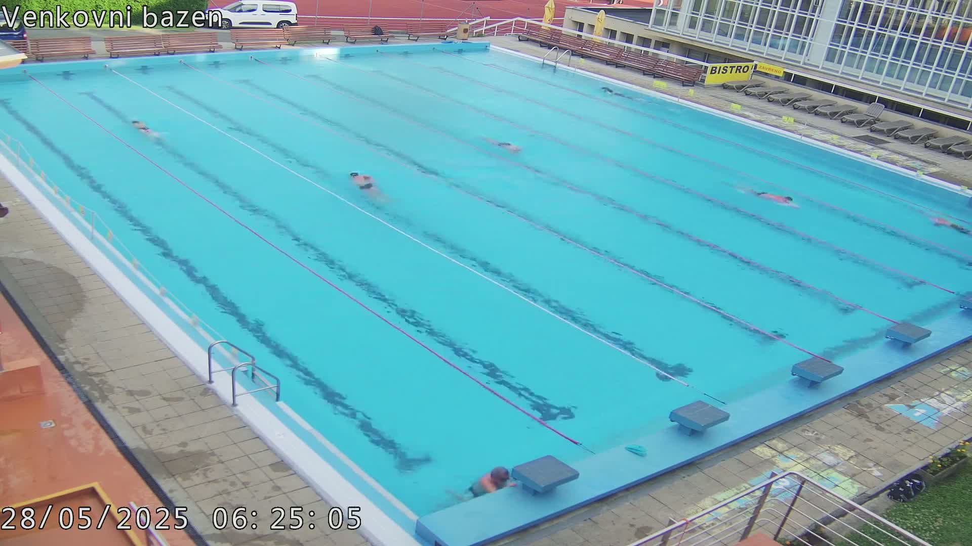 Zlín, Koupaliště Public Swimming Pool Live Cam - Zlin 1, Zlin, Czechia