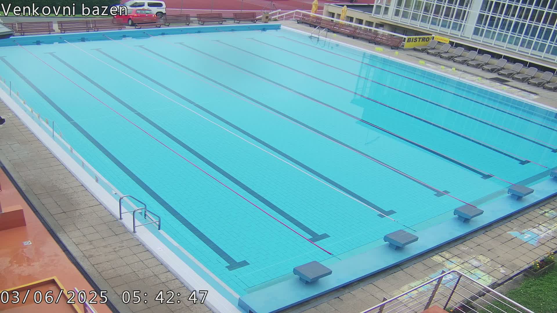 Zlín, Koupaliště Public Swimming Pool Live Cam - Zlin 1, Zlin, Czechia