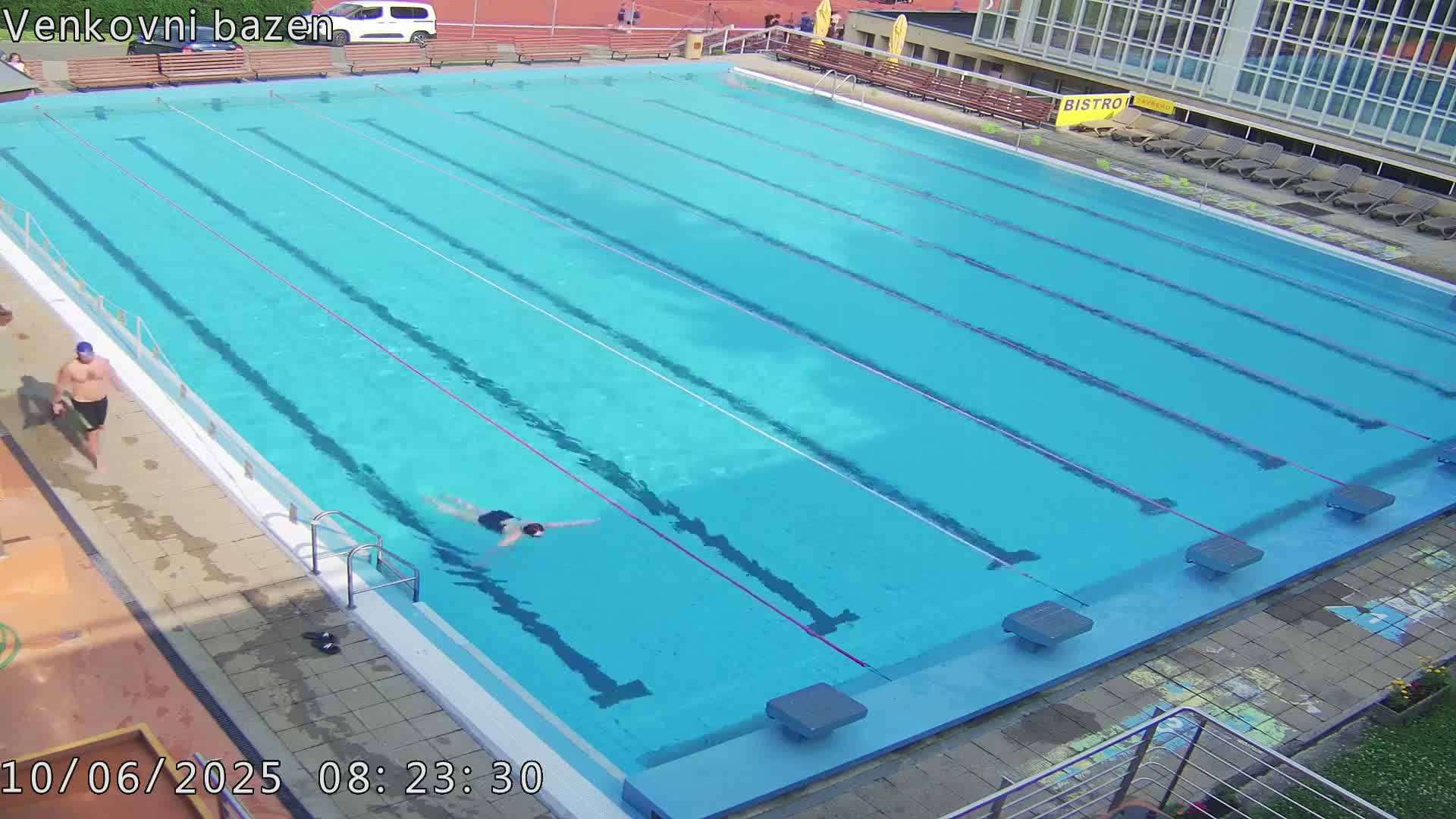 Zlín, Koupaliště Public Swimming Pool Live Cam - Zlin 1, Zlin, Czechia
