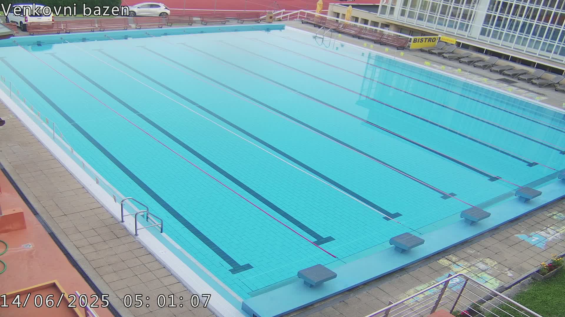 Zlín, Koupaliště Public Swimming Pool Live Cam - Zlin 1, Zlin, Czechia