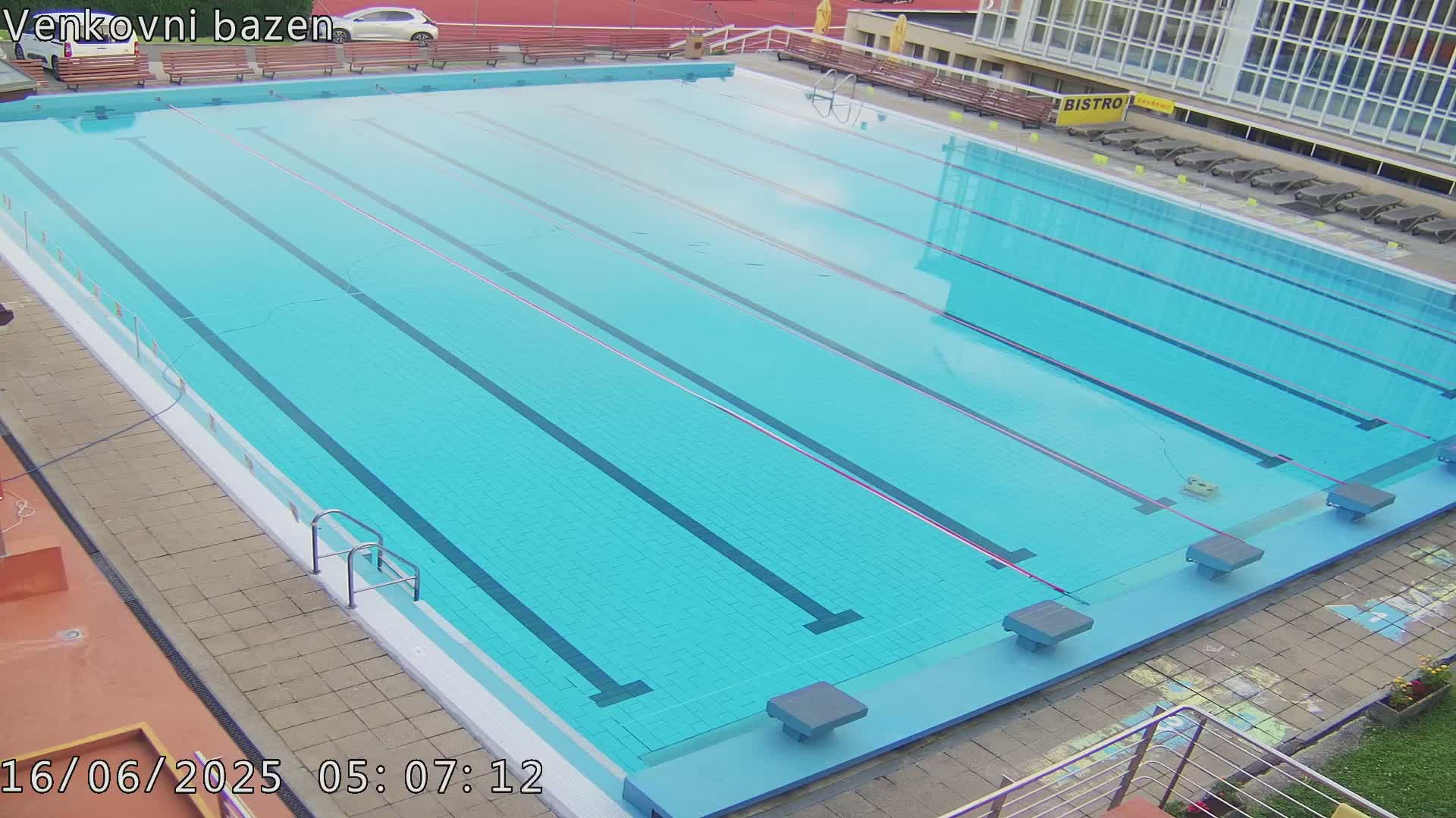Zlín, Koupaliště Public Swimming Pool Live Cam - Zlin 1, Zlin, Czechia