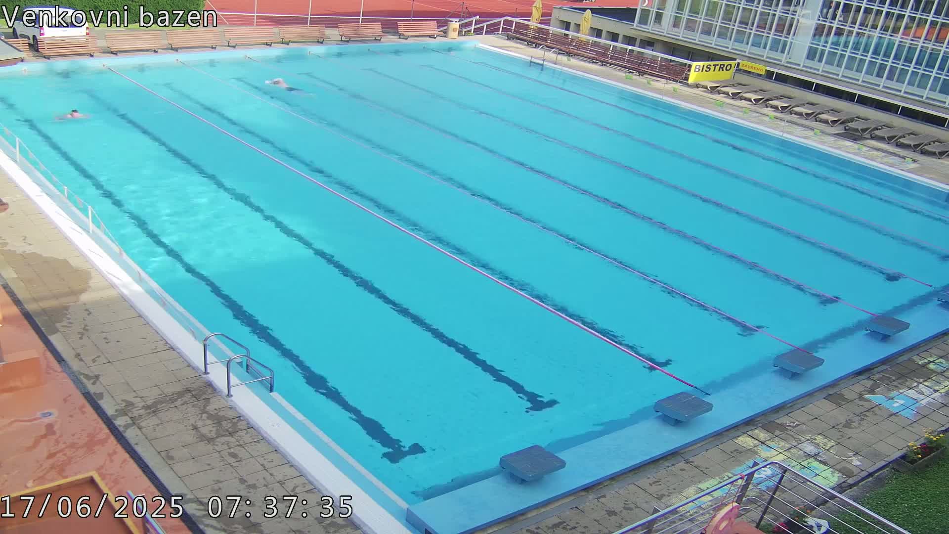 Zlín, Koupaliště Public Swimming Pool Live Cam - Zlin 1, Zlin, Czechia