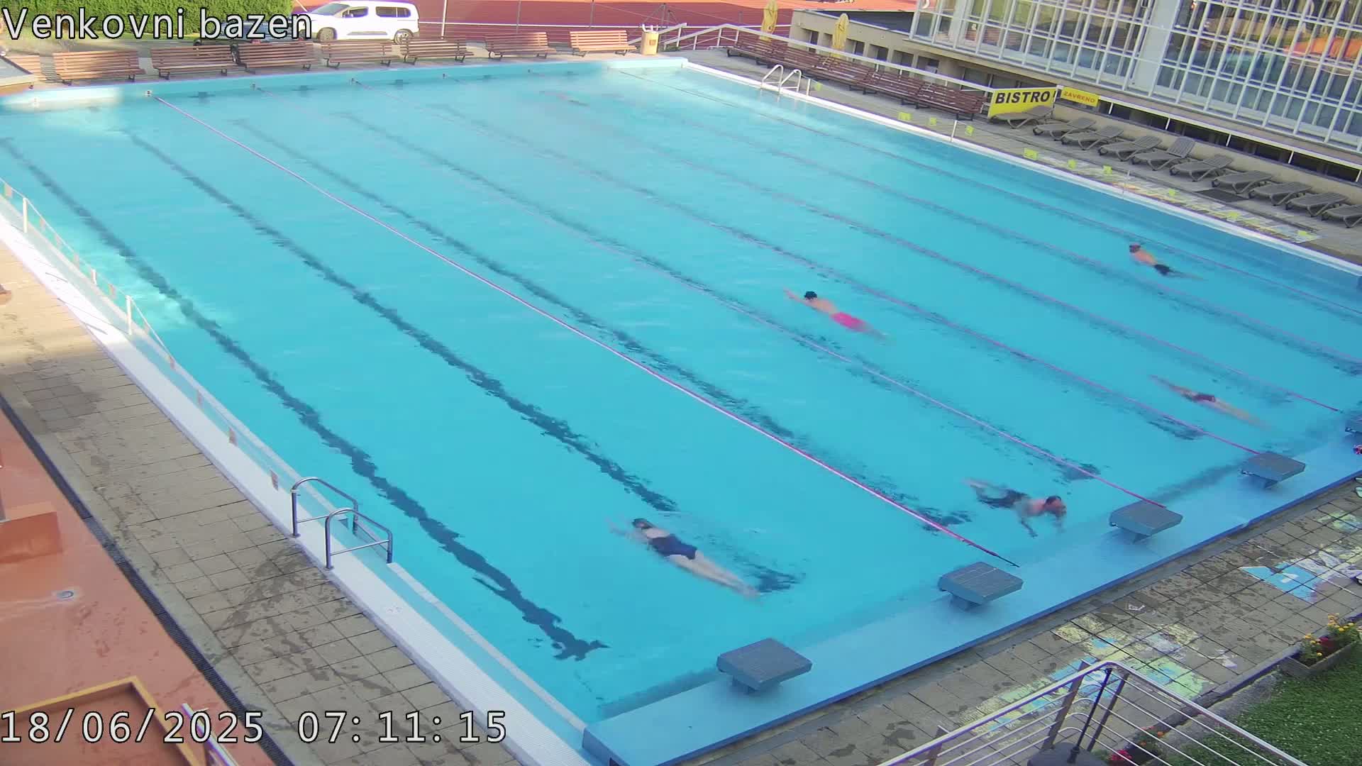 Zlín, Koupaliště Public Swimming Pool Live Cam - Zlin 1, Zlin, Czechia