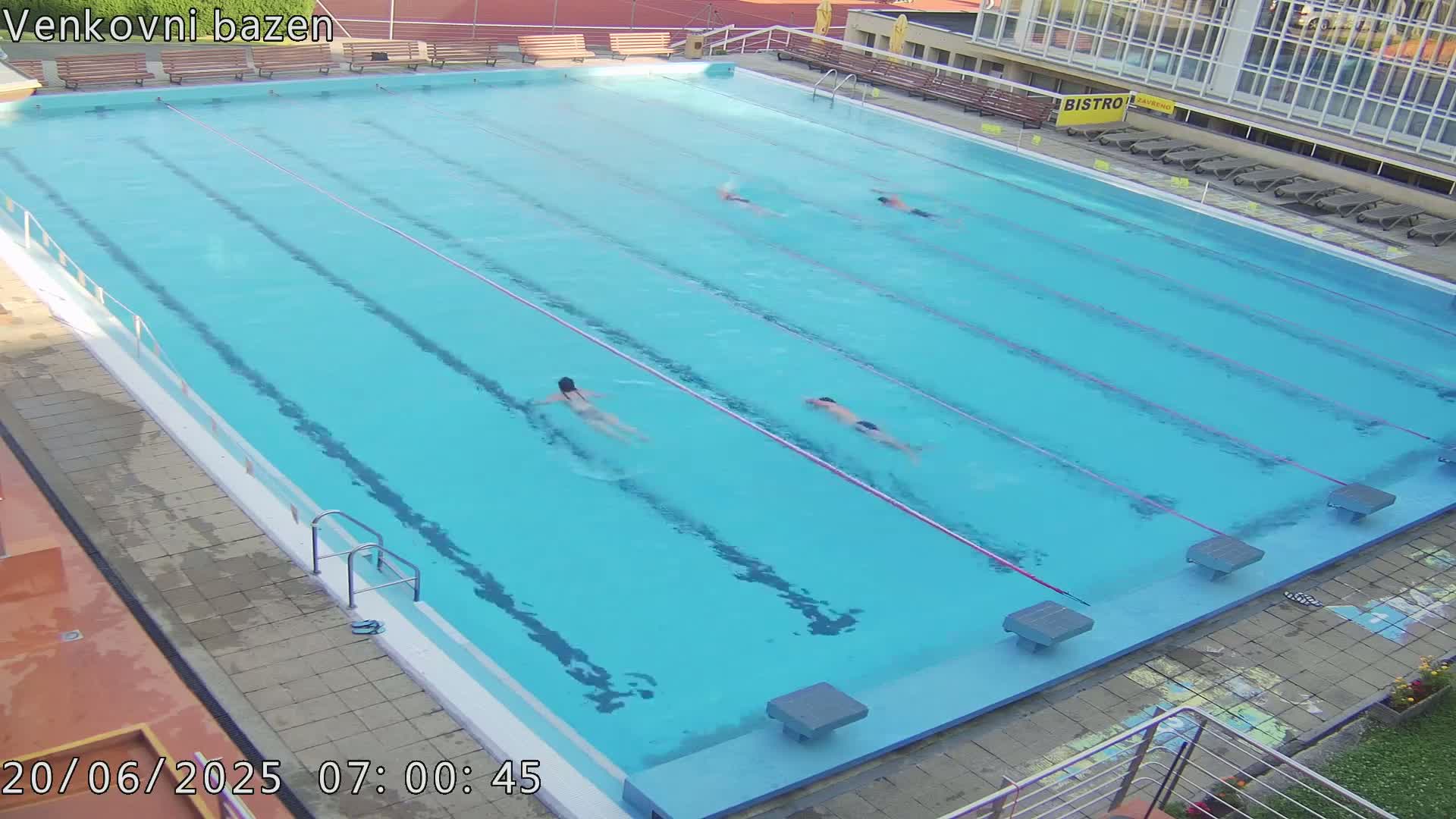 Zlín, Koupaliště Public Swimming Pool Live Cam - Zlin 1, Zlin, Czechia