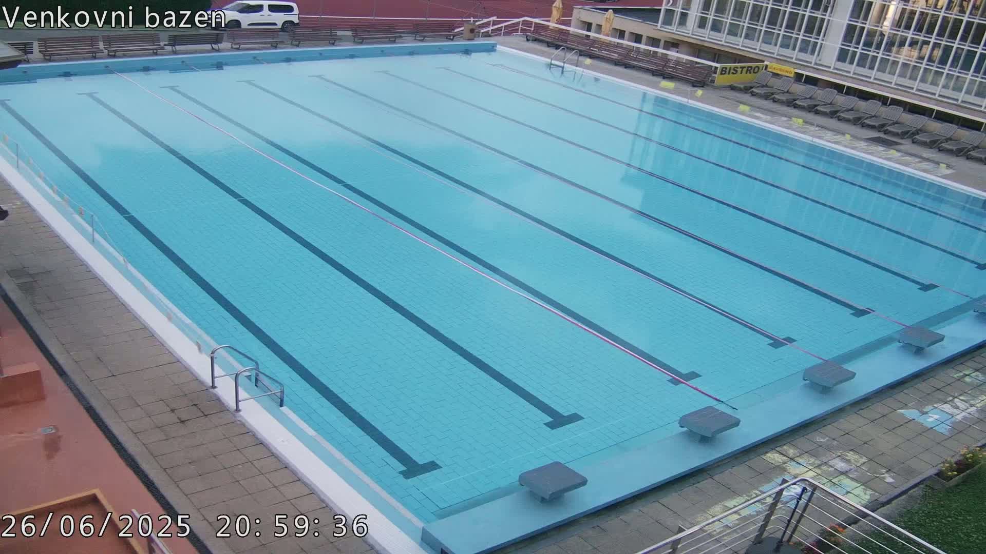 Zlín, Koupaliště Public Swimming Pool Live Cam - Zlin 1, Zlin, Czechia