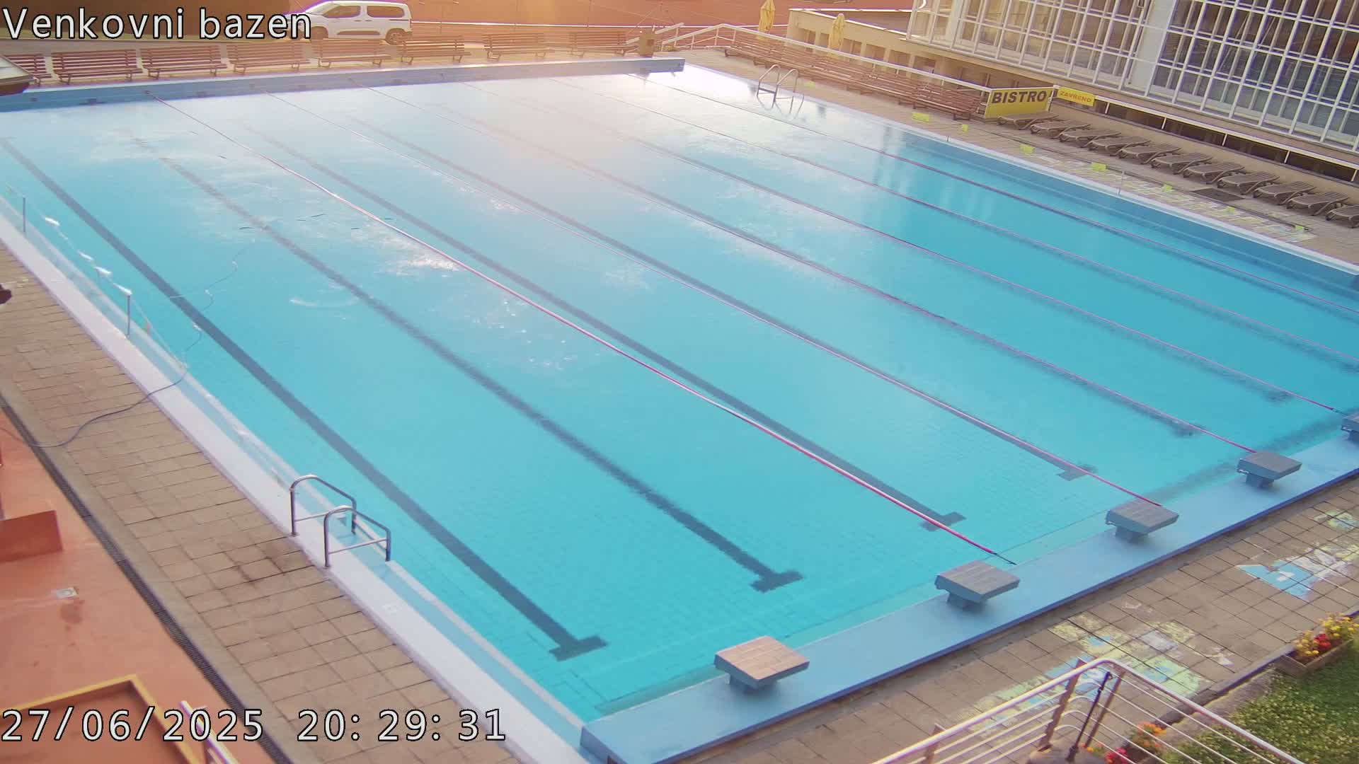 Zlín, Koupaliště Public Swimming Pool Live Cam - Zlin 1, Zlin, Czechia