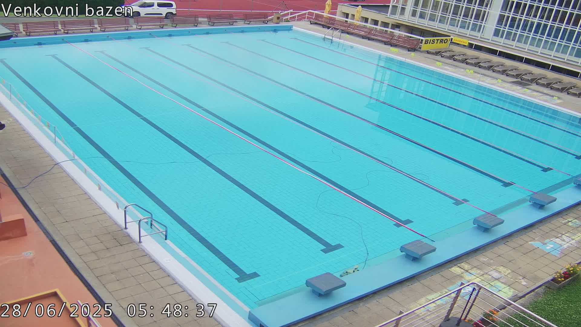 Zlín, Koupaliště Public Swimming Pool Live Cam - Zlin 1, Zlin, Czechia