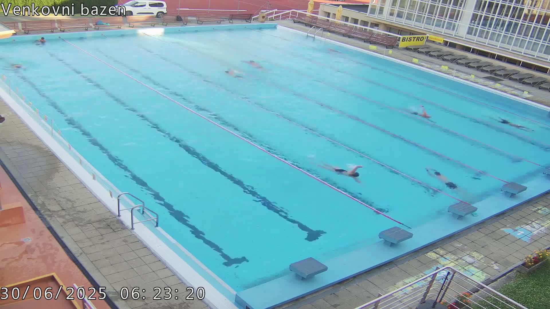 Zlín, Koupaliště Public Swimming Pool Live Cam - Zlin 1, Zlin, Czechia