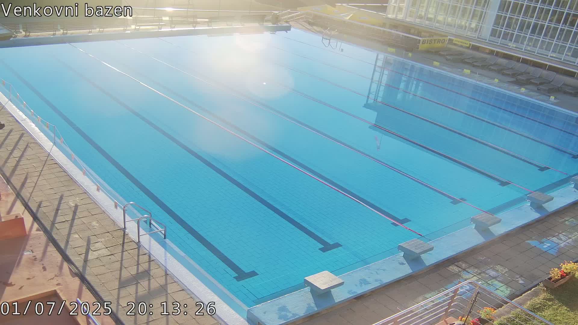 Zlín, Koupaliště Public Swimming Pool Live Cam - Zlin 1, Zlin, Czechia