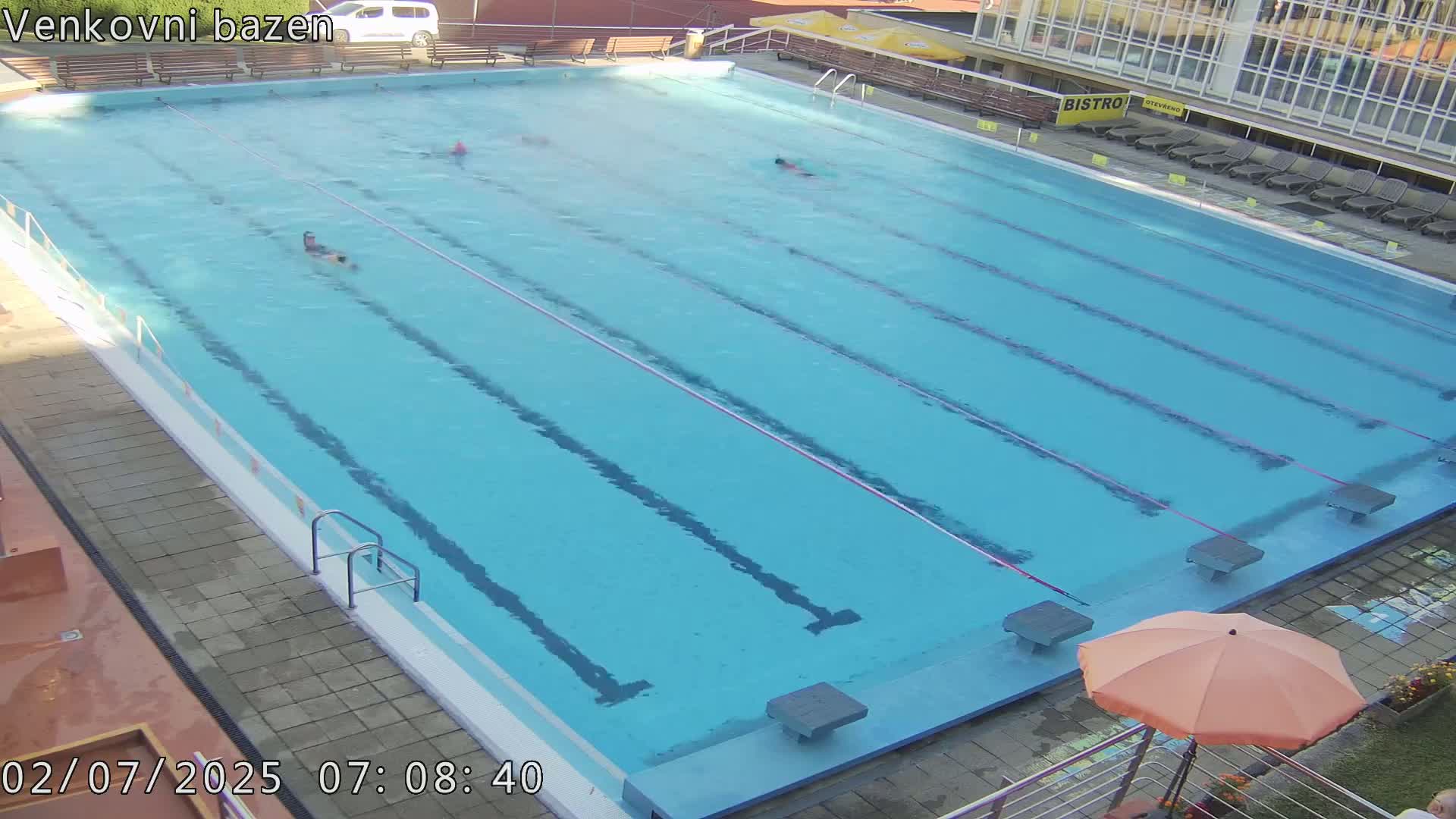 Zlín, Koupaliště Public Swimming Pool Live Cam - Zlin 1, Zlin, Czechia