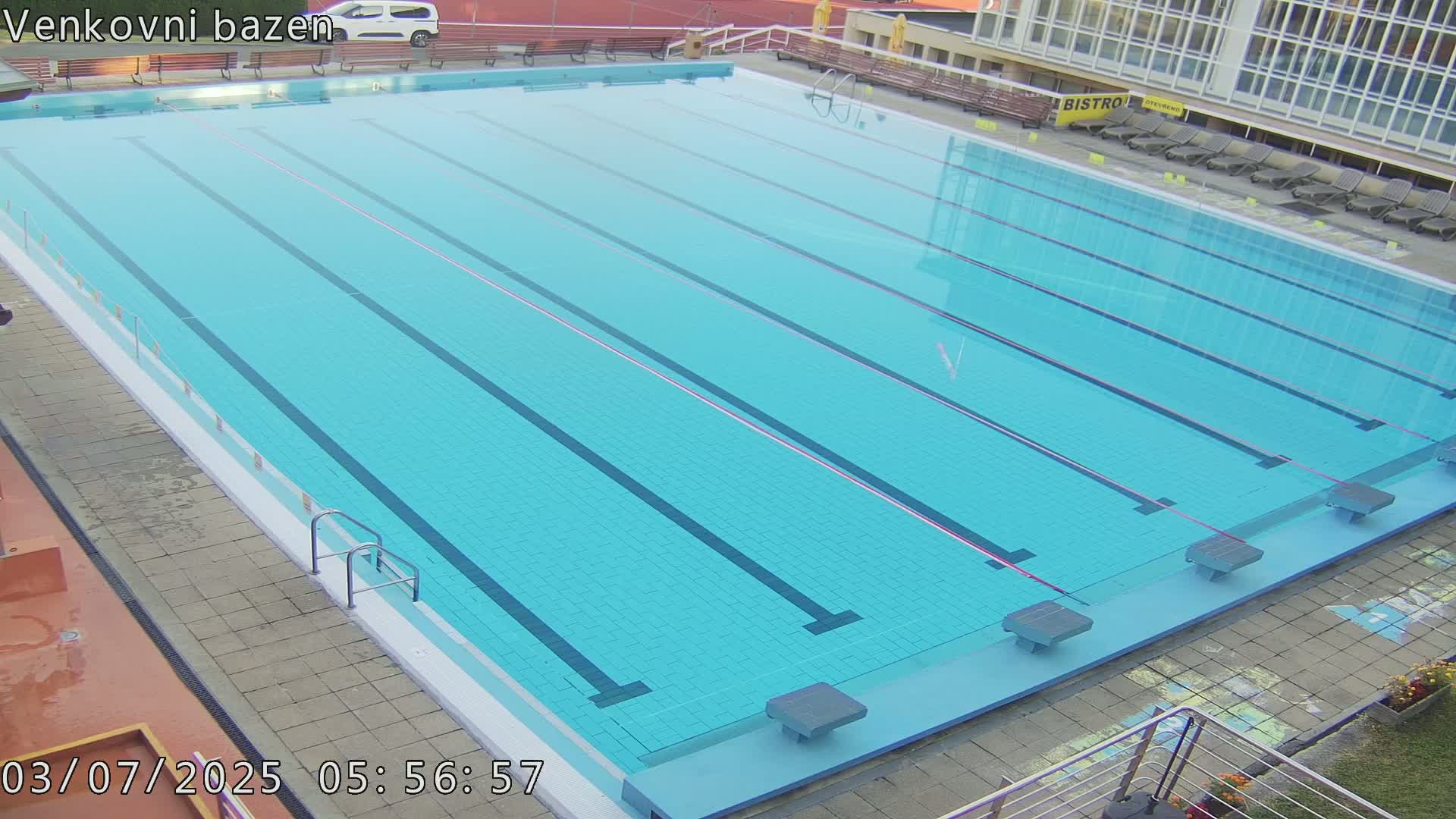 Zlín, Koupaliště Public Swimming Pool Live Cam - Zlin 1, Zlin, Czechia