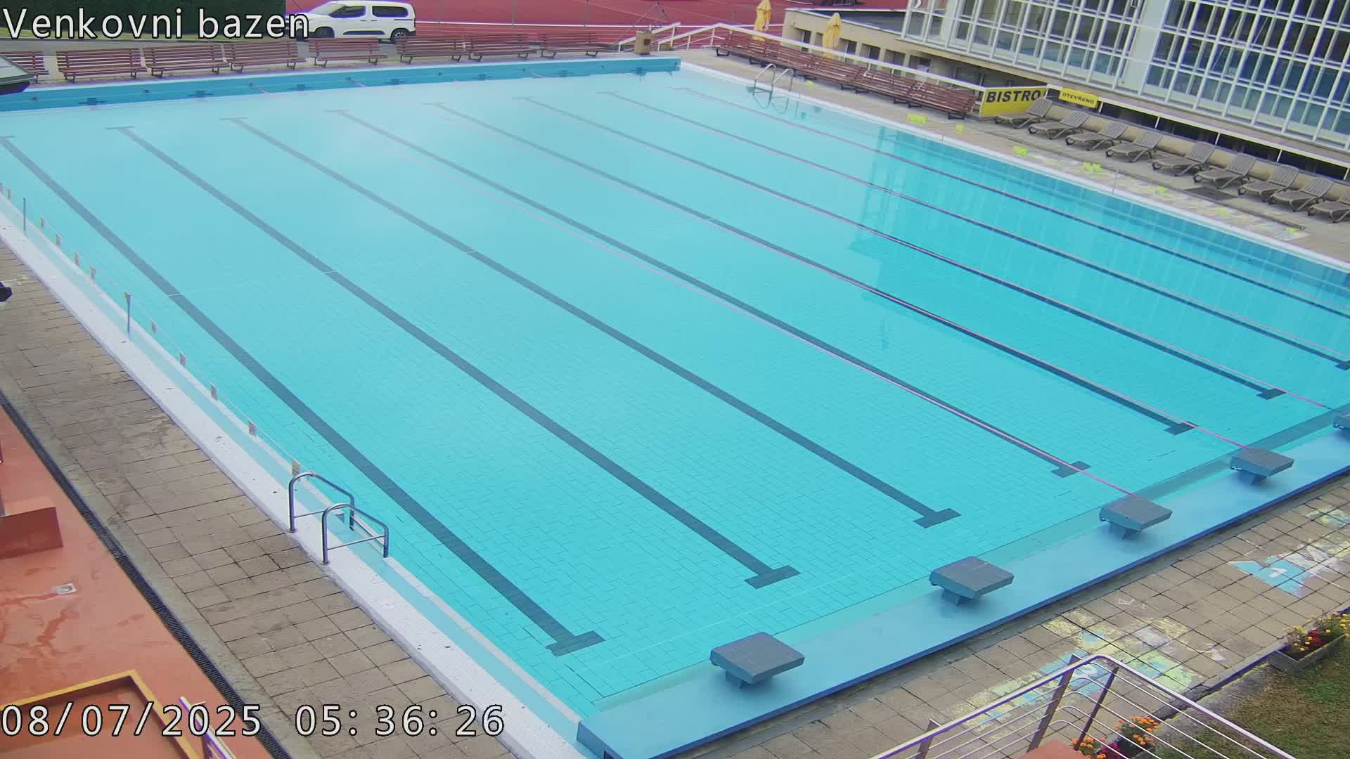 Zlín, Koupaliště Public Swimming Pool Live Cam - Zlin 1, Zlin, Czechia