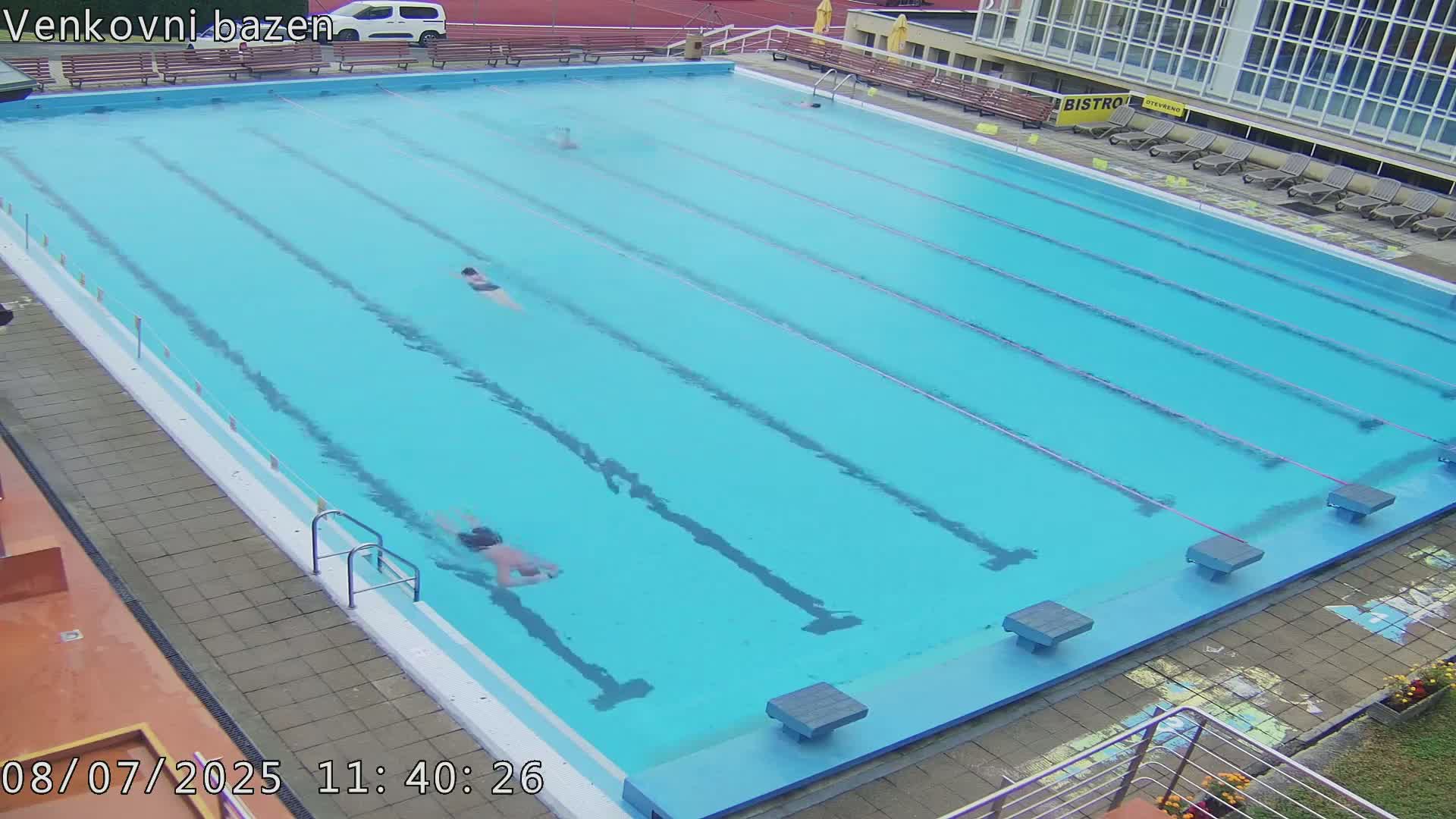 Zlín, Koupaliště Public Swimming Pool Live Cam - Zlin 1, Zlin, Czechia