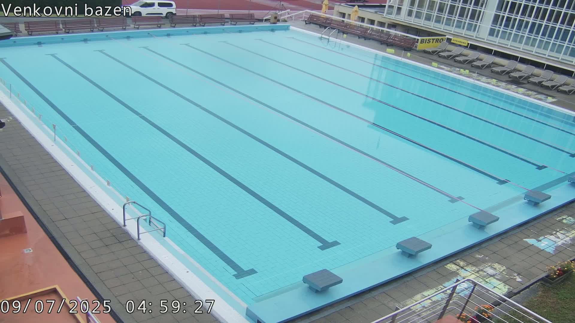 Zlín, Koupaliště Public Swimming Pool Live Cam - Zlin 1, Zlin, Czechia