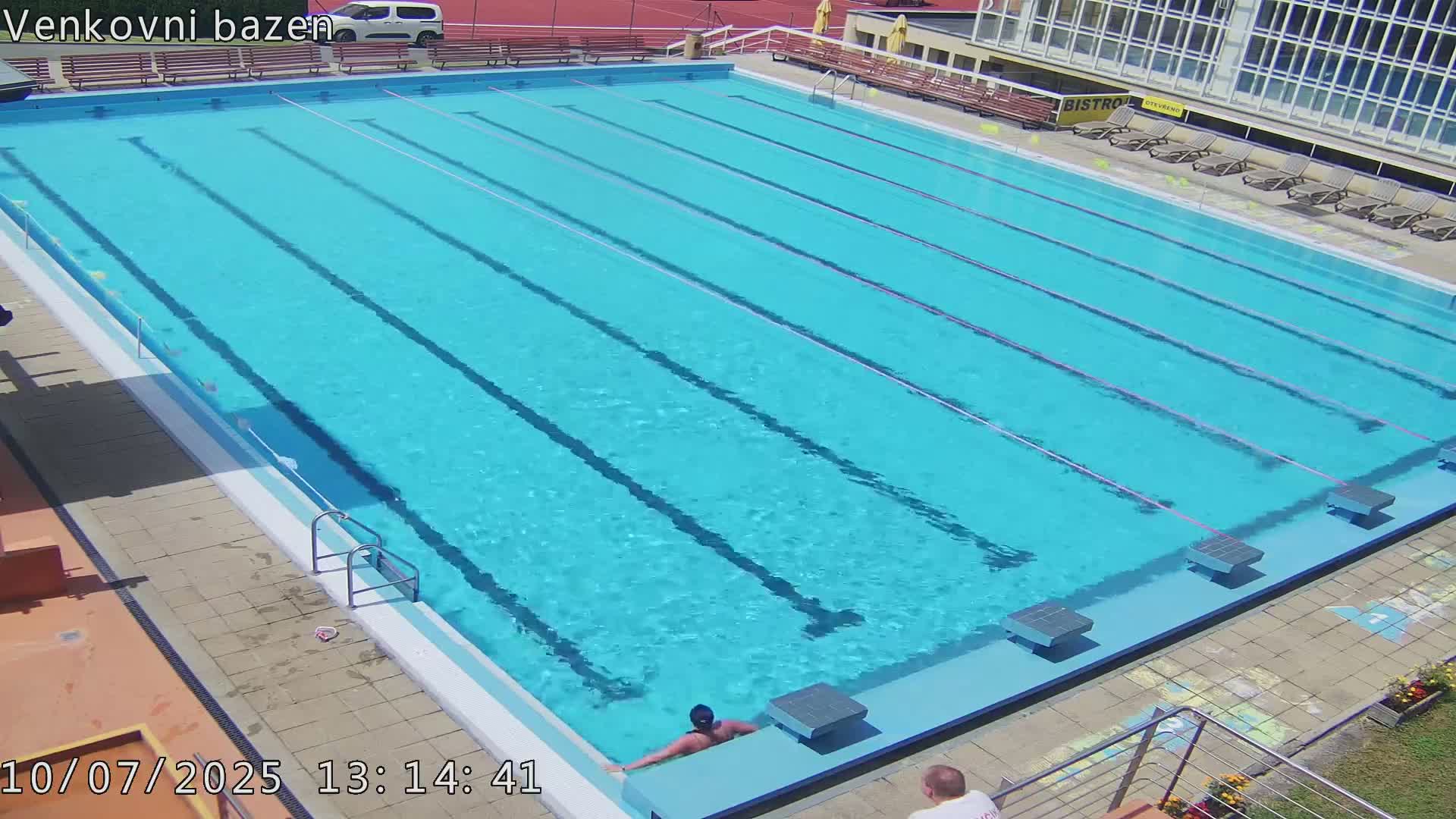 Zlín, Koupaliště Public Swimming Pool Live Cam - Zlin 1, Zlin, Czechia