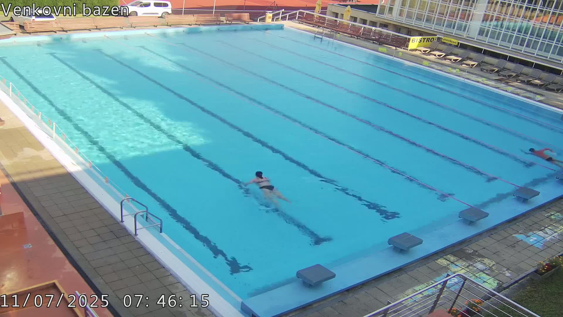 Zlín, Koupaliště Public Swimming Pool Live Cam - Zlin 1, Zlin, Czechia