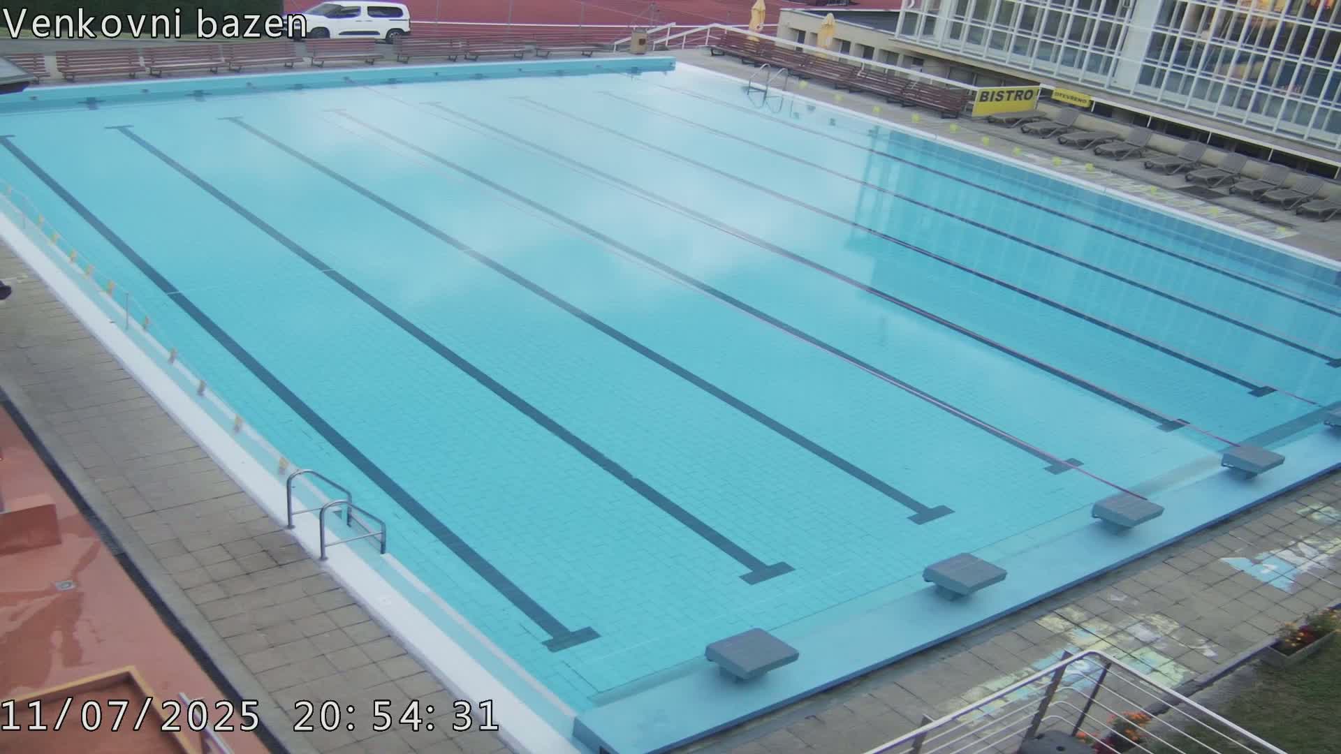 Zlín, Koupaliště Public Swimming Pool Live Cam - Zlin 1, Zlin, Czechia