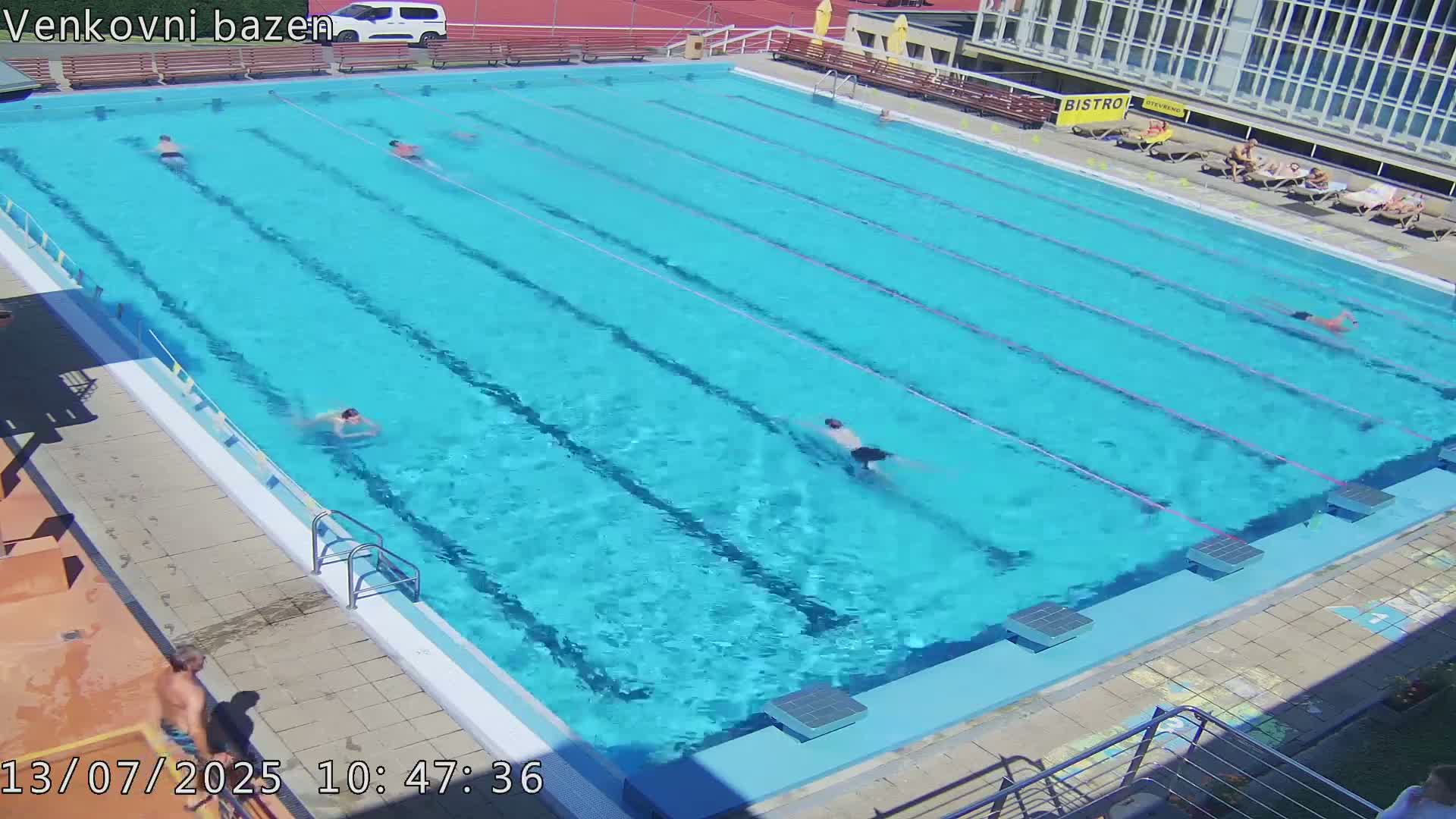 Zlín, Koupaliště Public Swimming Pool Live Cam - Zlin 1, Zlin, Czechia