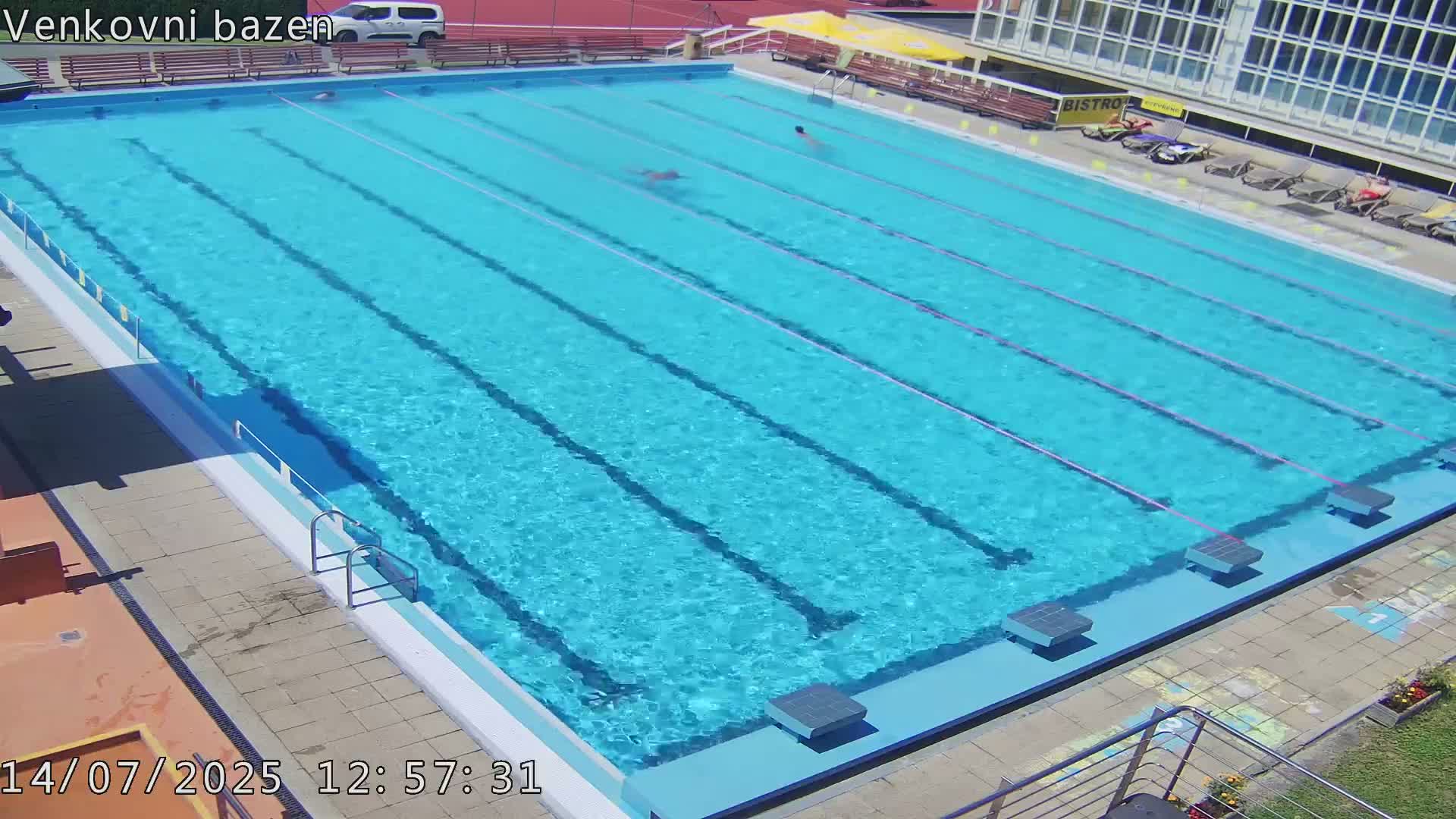 Zlín, Koupaliště Public Swimming Pool Live Cam - Zlin 1, Zlin, Czechia