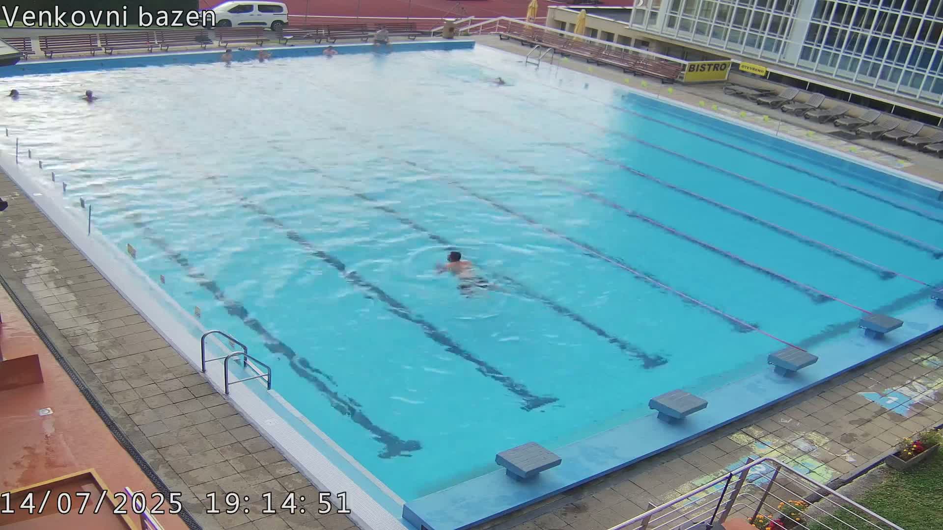 Zlín, Koupaliště Public Swimming Pool Live Cam - Zlin 1, Zlin, Czechia