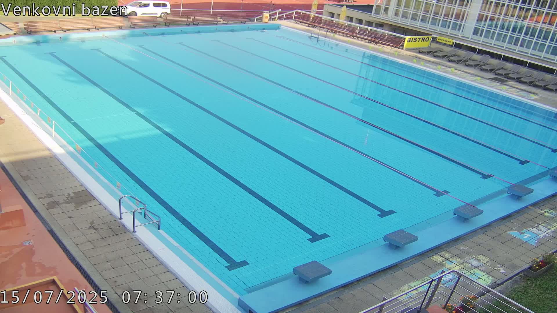 Zlín, Koupaliště Public Swimming Pool Live Cam - Zlin 1, Zlin, Czechia