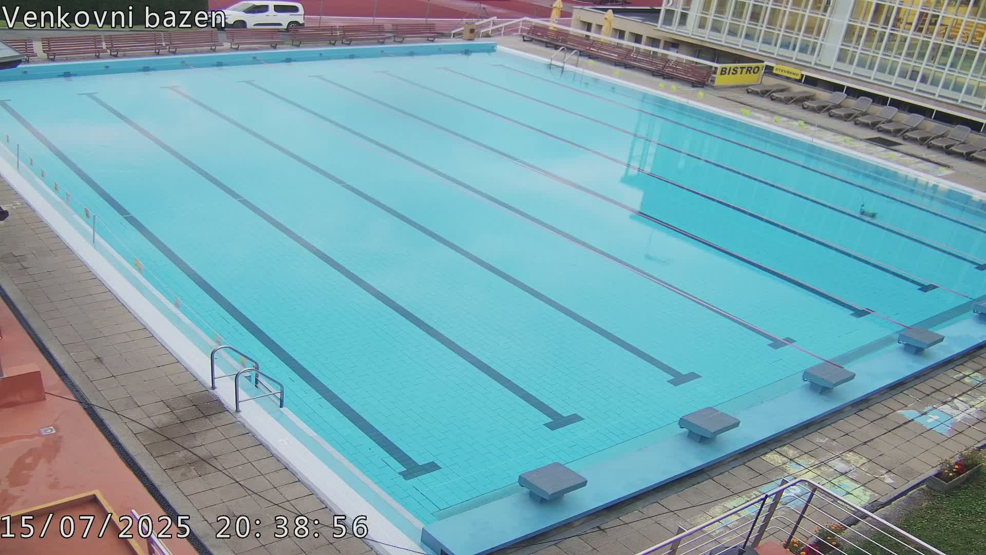 Zlín, Koupaliště Public Swimming Pool Live Cam - Zlin 1, Zlin, Czechia