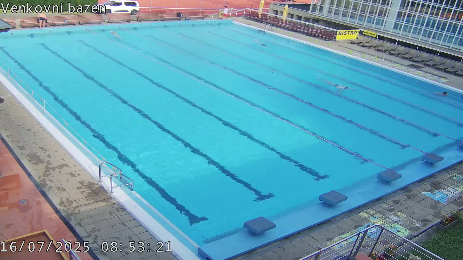 Zlín, Koupaliště Public Swimming Pool Live Cam - Zlin 1, Zlin, Czechia