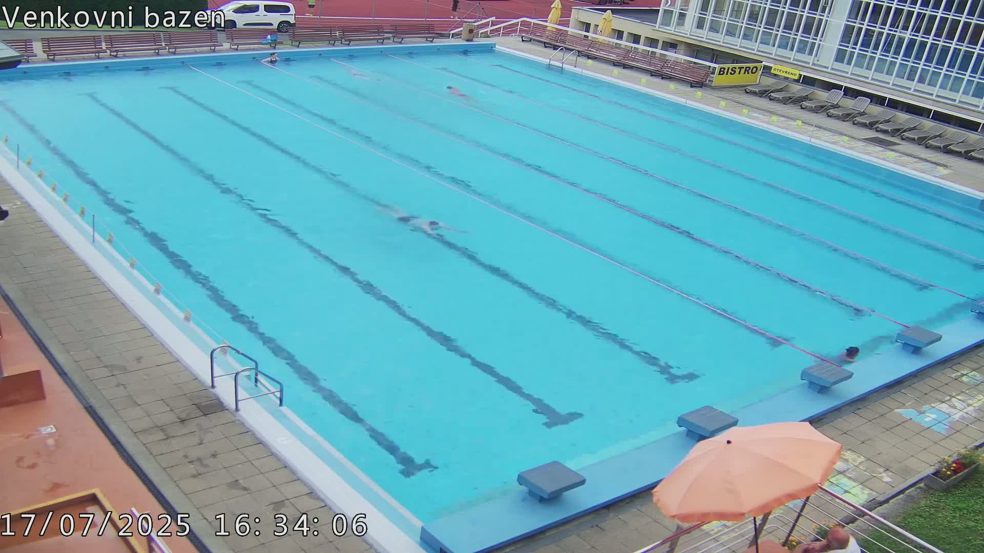 Zlín, Koupaliště Public Swimming Pool Live Cam - Zlin 1, Zlin, Czechia