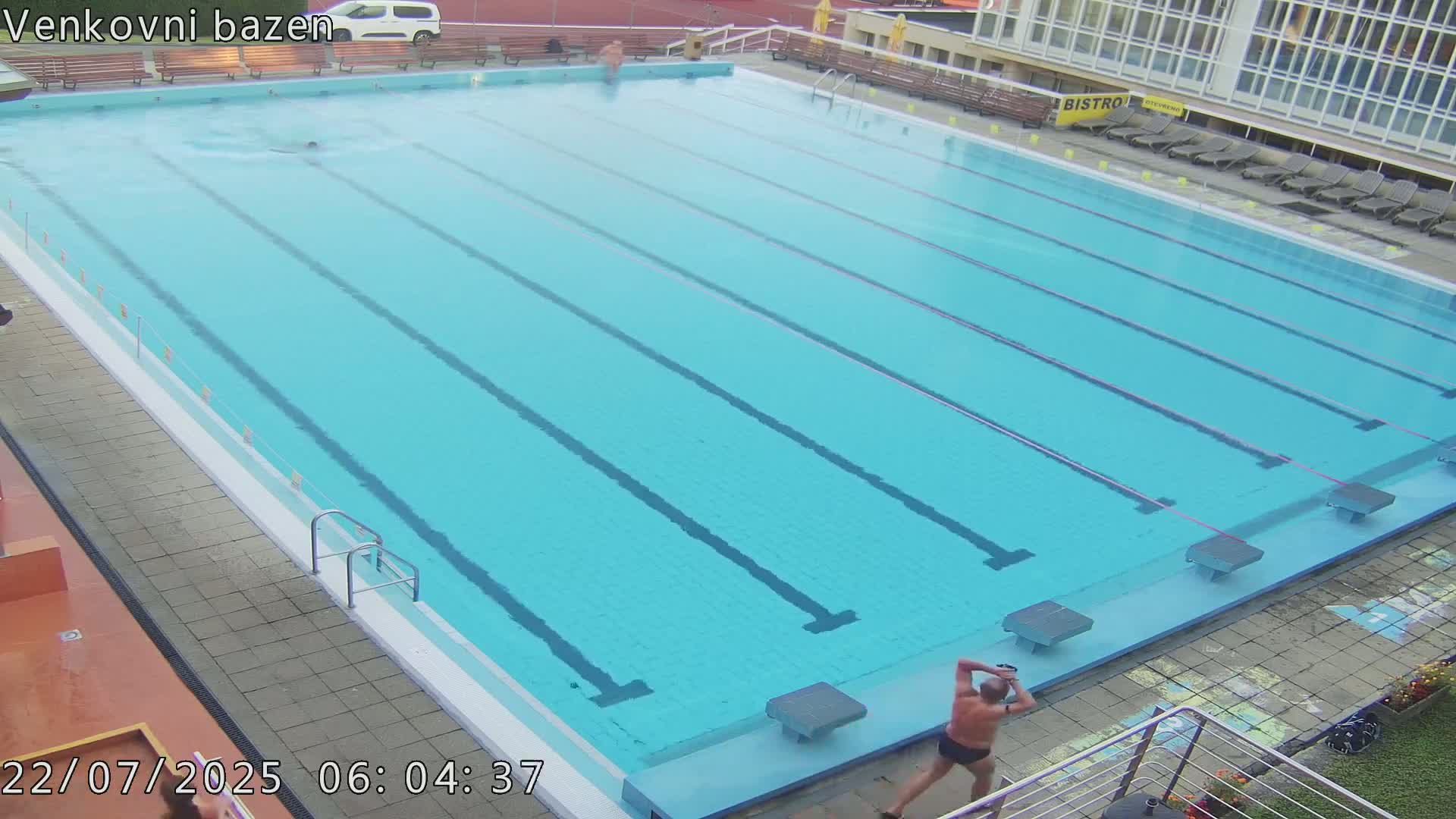 Zlín, Koupaliště Public Swimming Pool Live Cam - Zlin 1, Zlin, Czechia