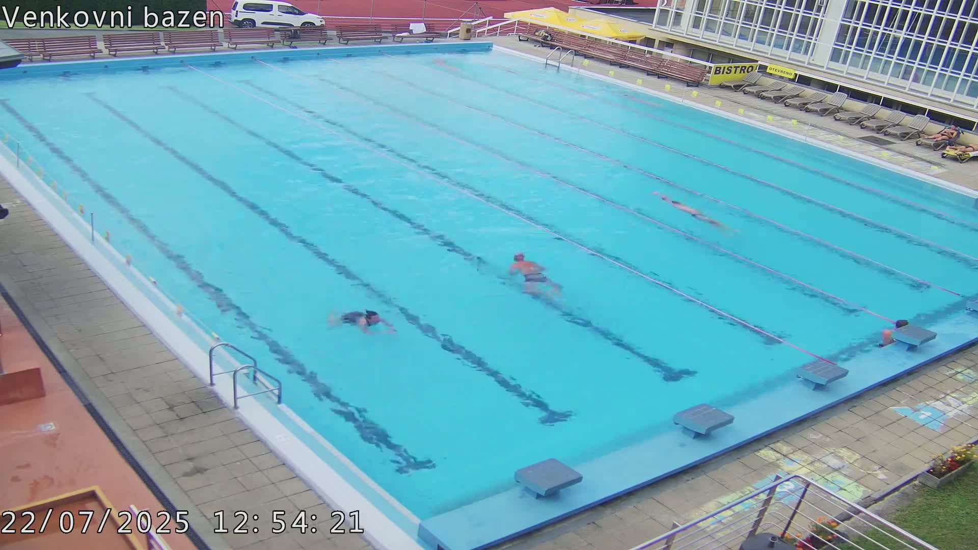 Zlín, Koupaliště Public Swimming Pool Live Cam - Zlin 1, Zlin, Czechia