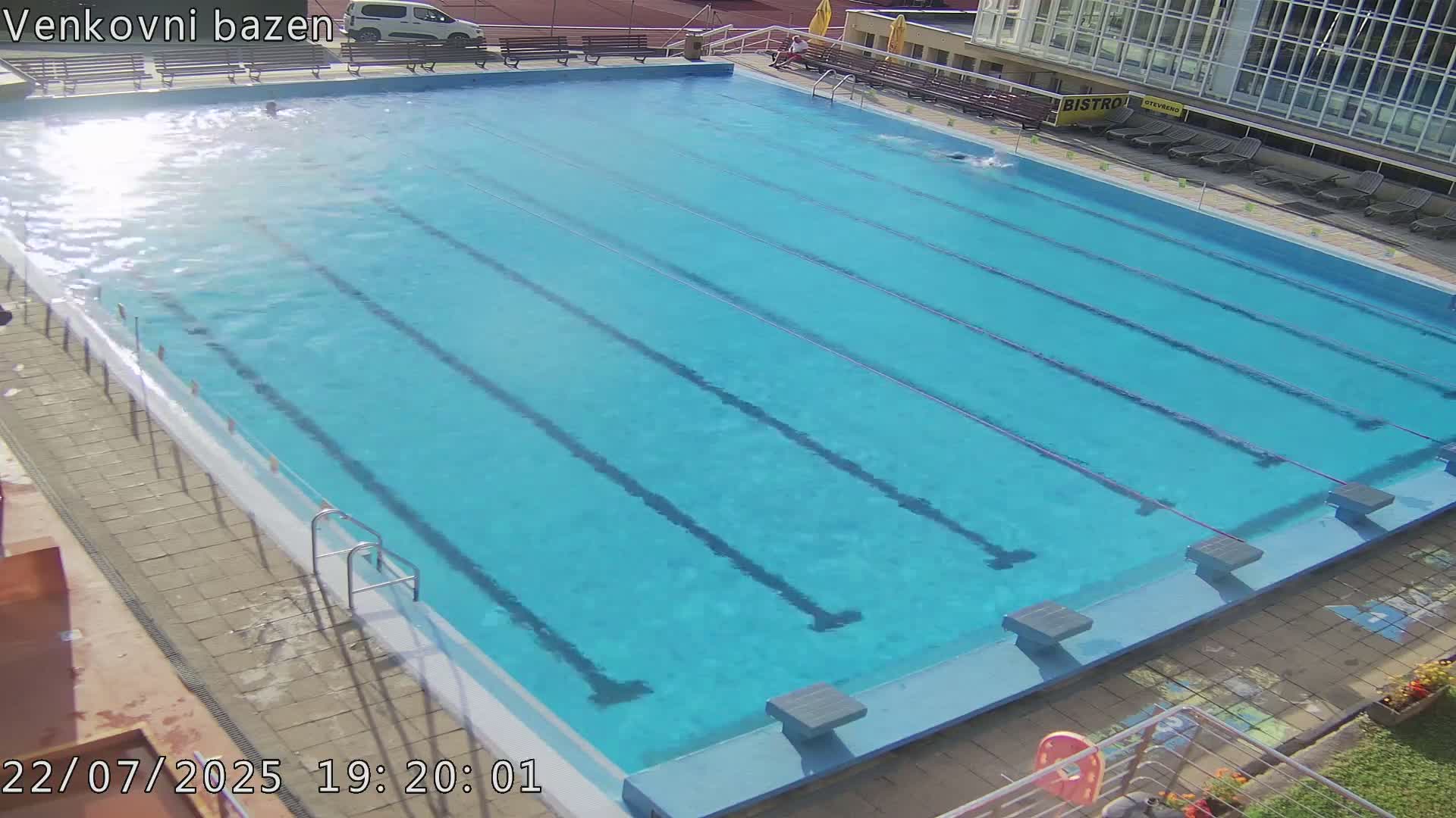 Zlín, Koupaliště Public Swimming Pool Live Cam - Zlin 1, Zlin, Czechia