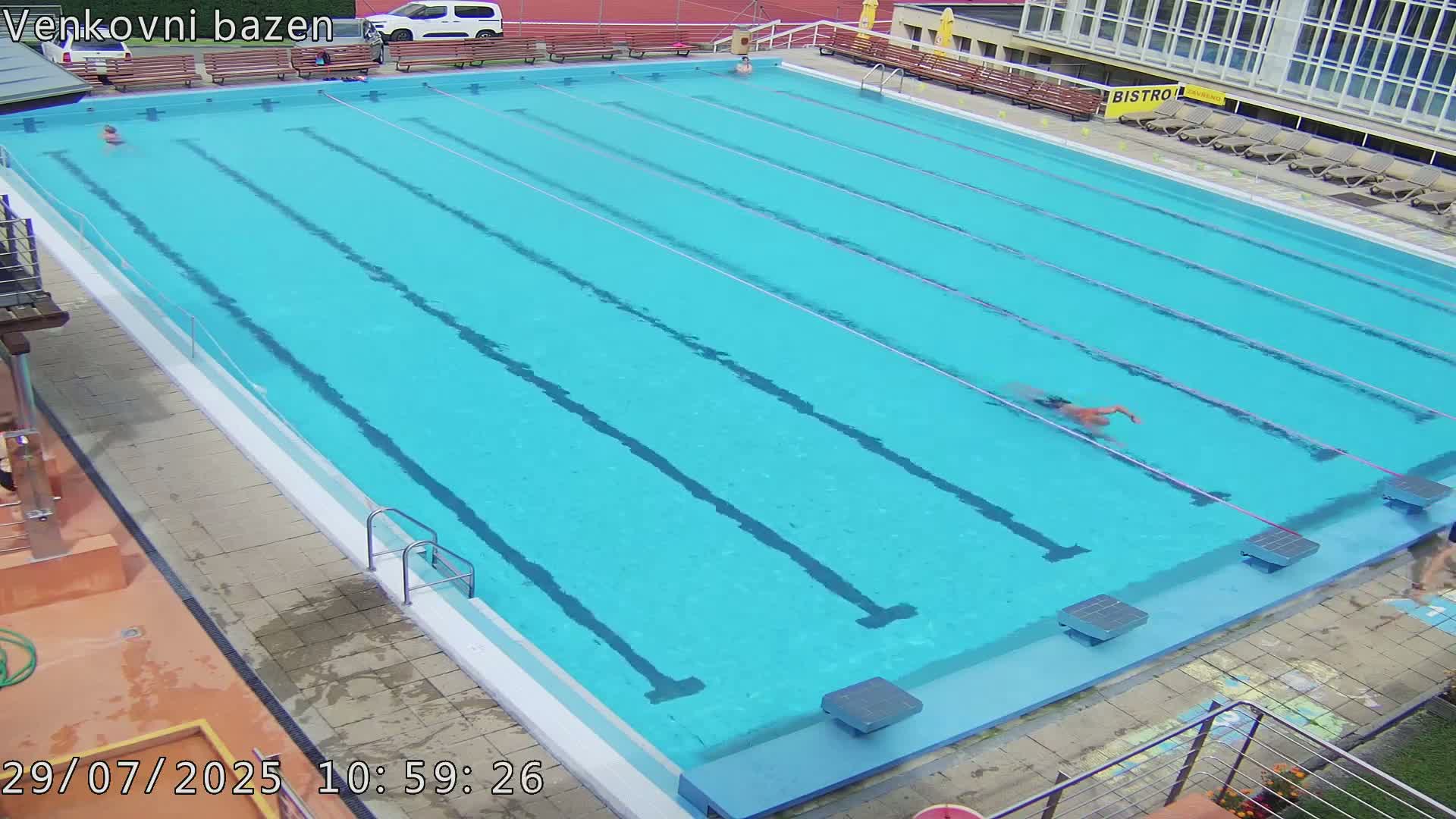 Zlín, Koupaliště Public Swimming Pool Live Cam - Zlin 1, Zlin, Czechia