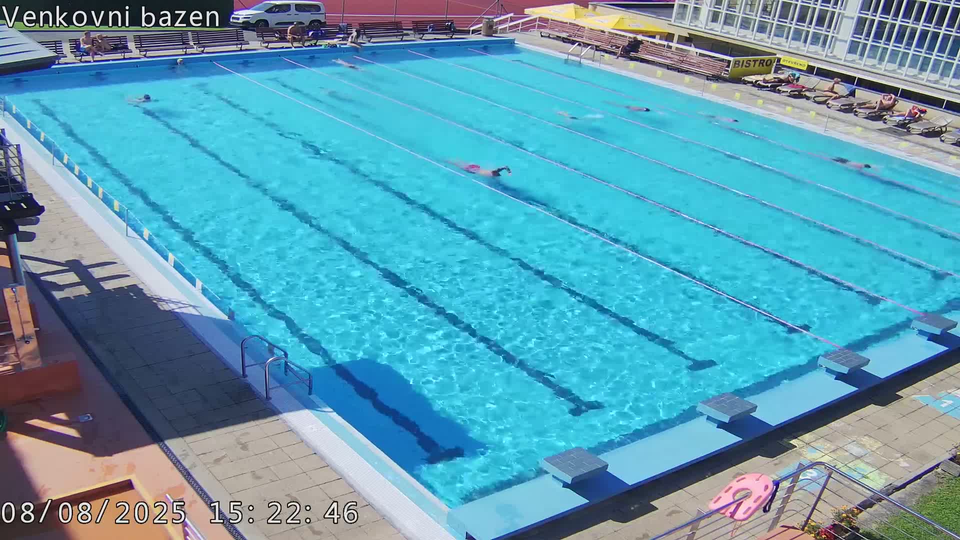 Zlín, Koupaliště Public Swimming Pool Live Cam - Zlin 1, Zlin, Czechia