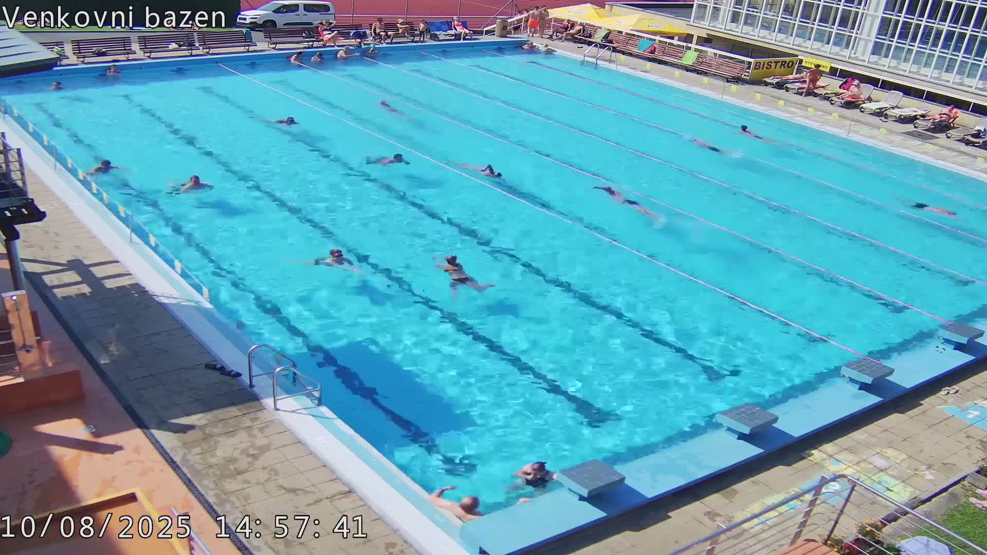 Zlín, Koupaliště Public Swimming Pool Live Cam - Zlin 1, Zlin, Czechia
