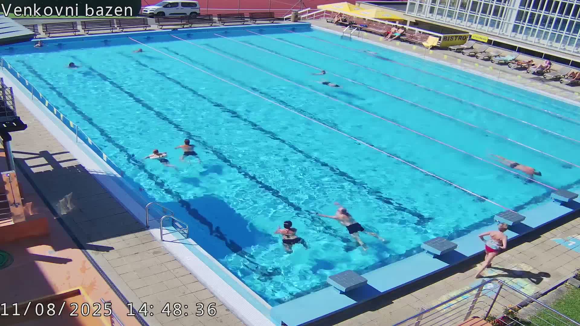 Zlín, Koupaliště Public Swimming Pool Live Cam - Zlin 1, Zlin, Czechia
