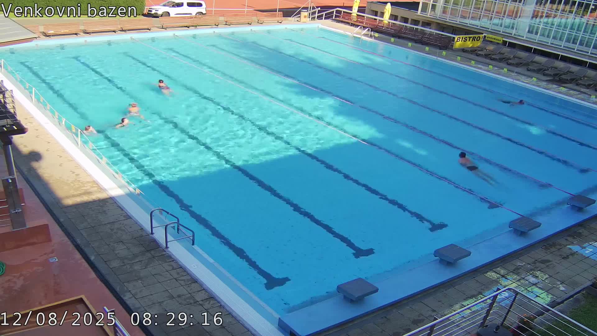 Zlín, Koupaliště Public Swimming Pool Live Cam - Zlin 1, Zlin, Czechia