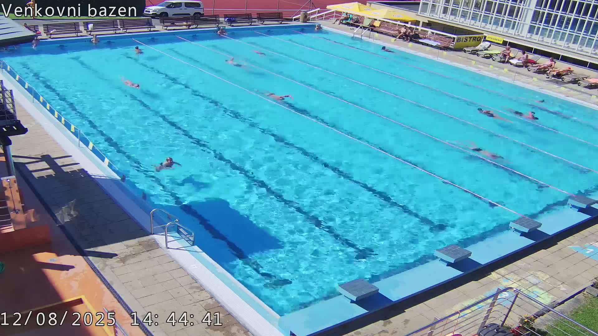 Zlín, Koupaliště Public Swimming Pool Live Cam - Zlin 1, Zlin, Czechia