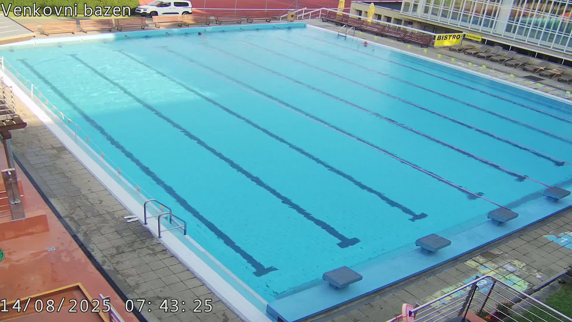 Zlín, Koupaliště Public Swimming Pool Live Cam - Zlin 1, Zlin, Czechia