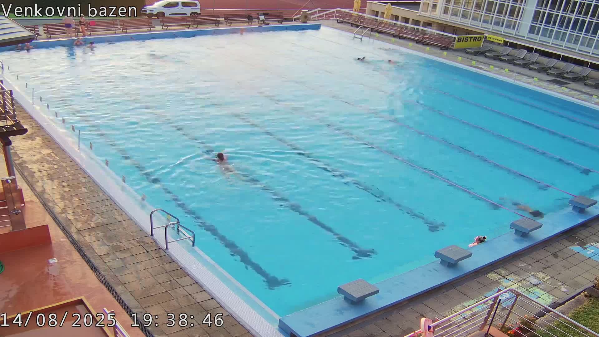 Zlín, Koupaliště Public Swimming Pool Live Cam - Zlin 1, Zlin, Czechia