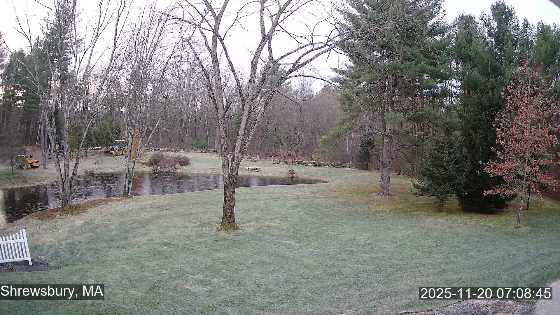 Scenic Pond and Trees Live Cam - Shrewsbury, Massachusetts , USA