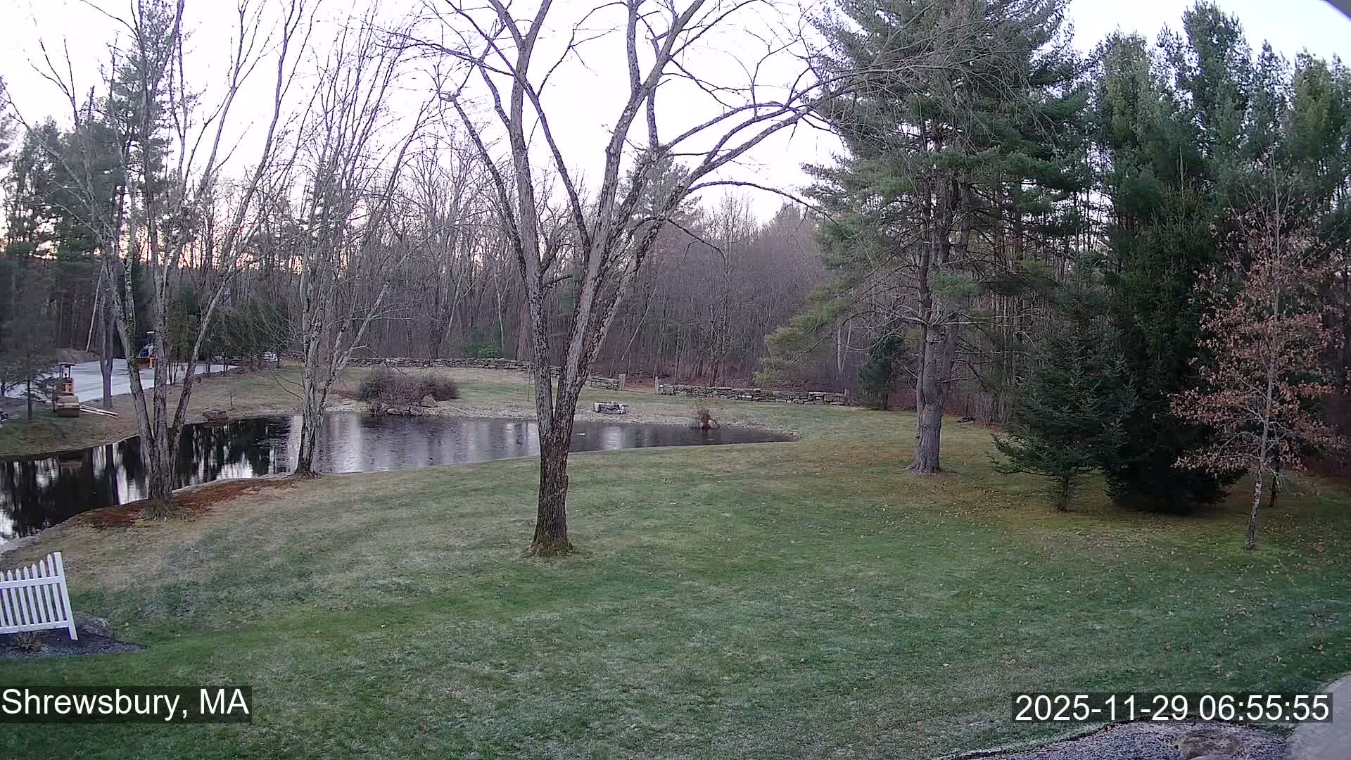 Scenic Pond and Trees Live Cam - Shrewsbury, Massachusetts , USA
