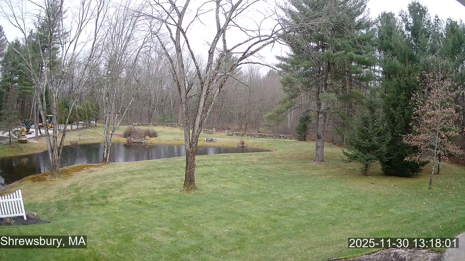 Scenic Pond and Trees Live Cam - Shrewsbury, Massachusetts , USA