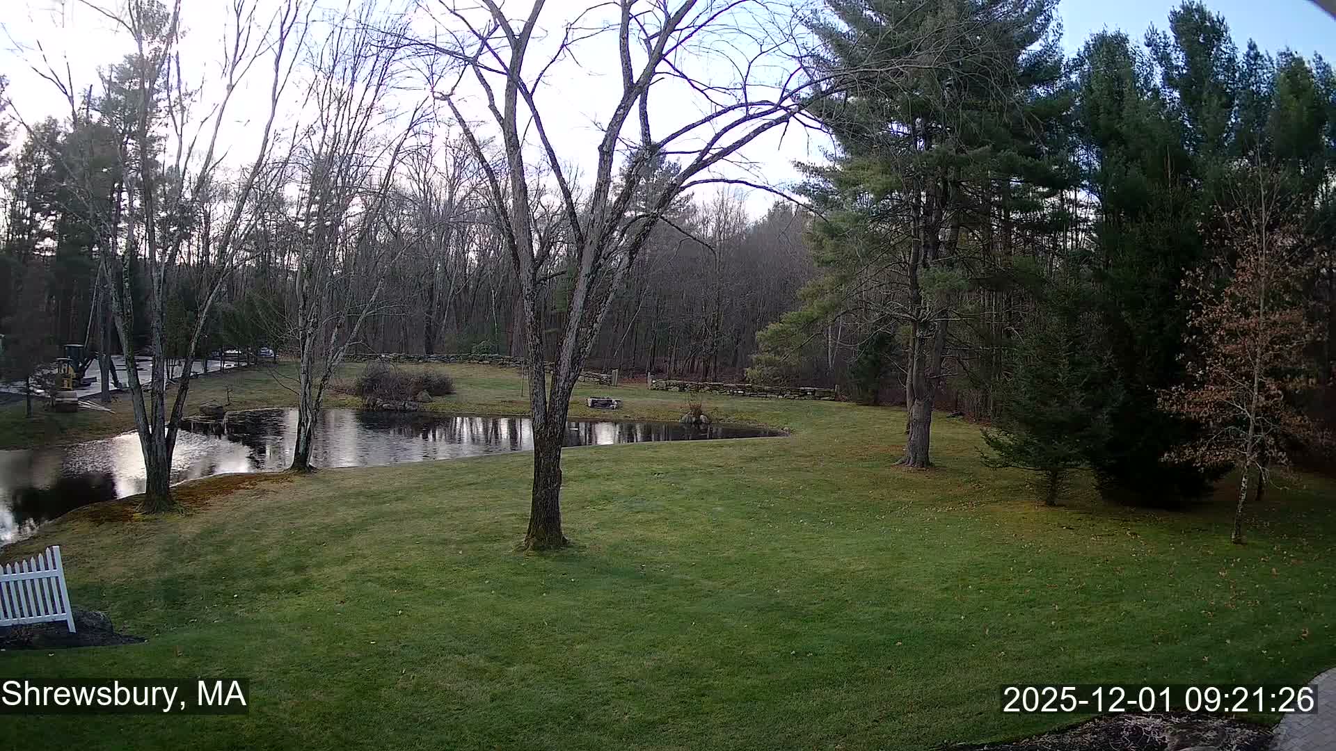 Scenic Pond and Trees Live Cam - Shrewsbury, Massachusetts , USA