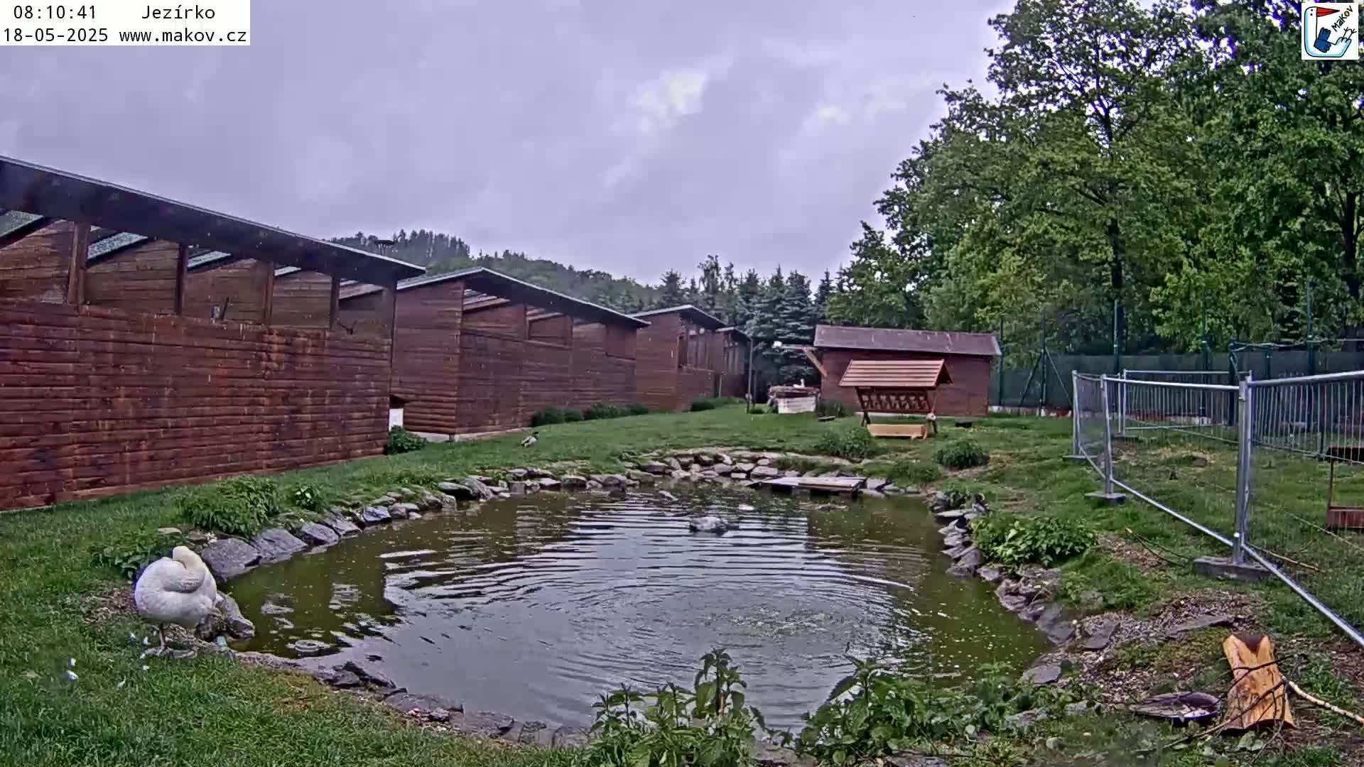 Pisek, Makov Animal Rescue Station Lake Live Cam - Cizova, Pisek, Juhočeský Kraj (South Bohemian), Czechia