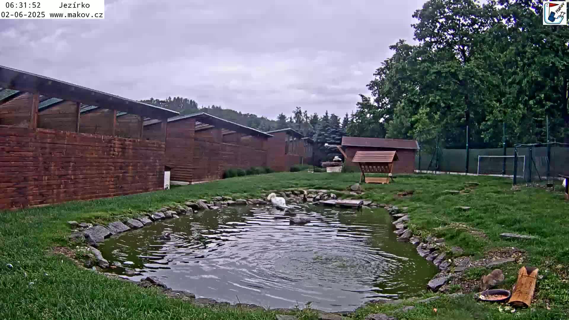 Pisek, Makov Animal Rescue Station Lake Live Cam - Cizova, Pisek, Juhočeský Kraj (South Bohemian), Czechia