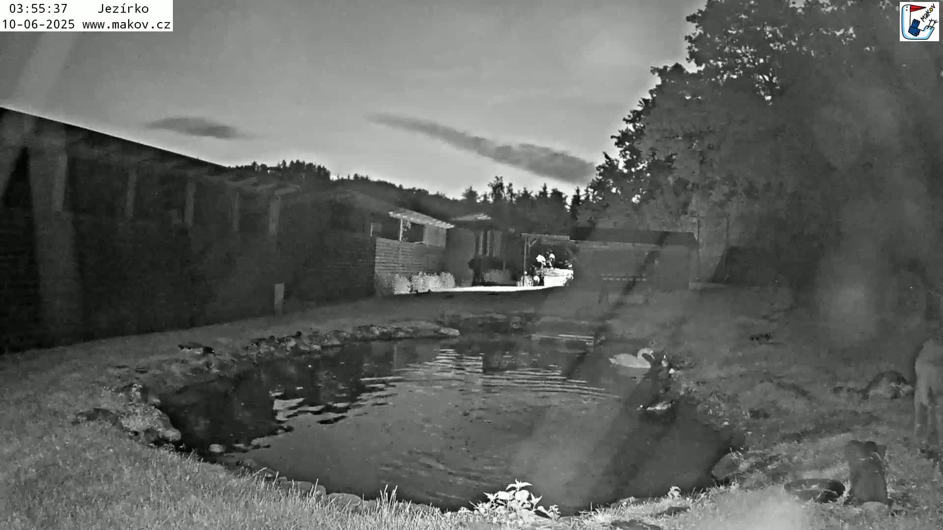 Pisek, Makov Animal Rescue Station Lake Live Cam - Cizova, Pisek, Juhočeský Kraj (South Bohemian), Czechia