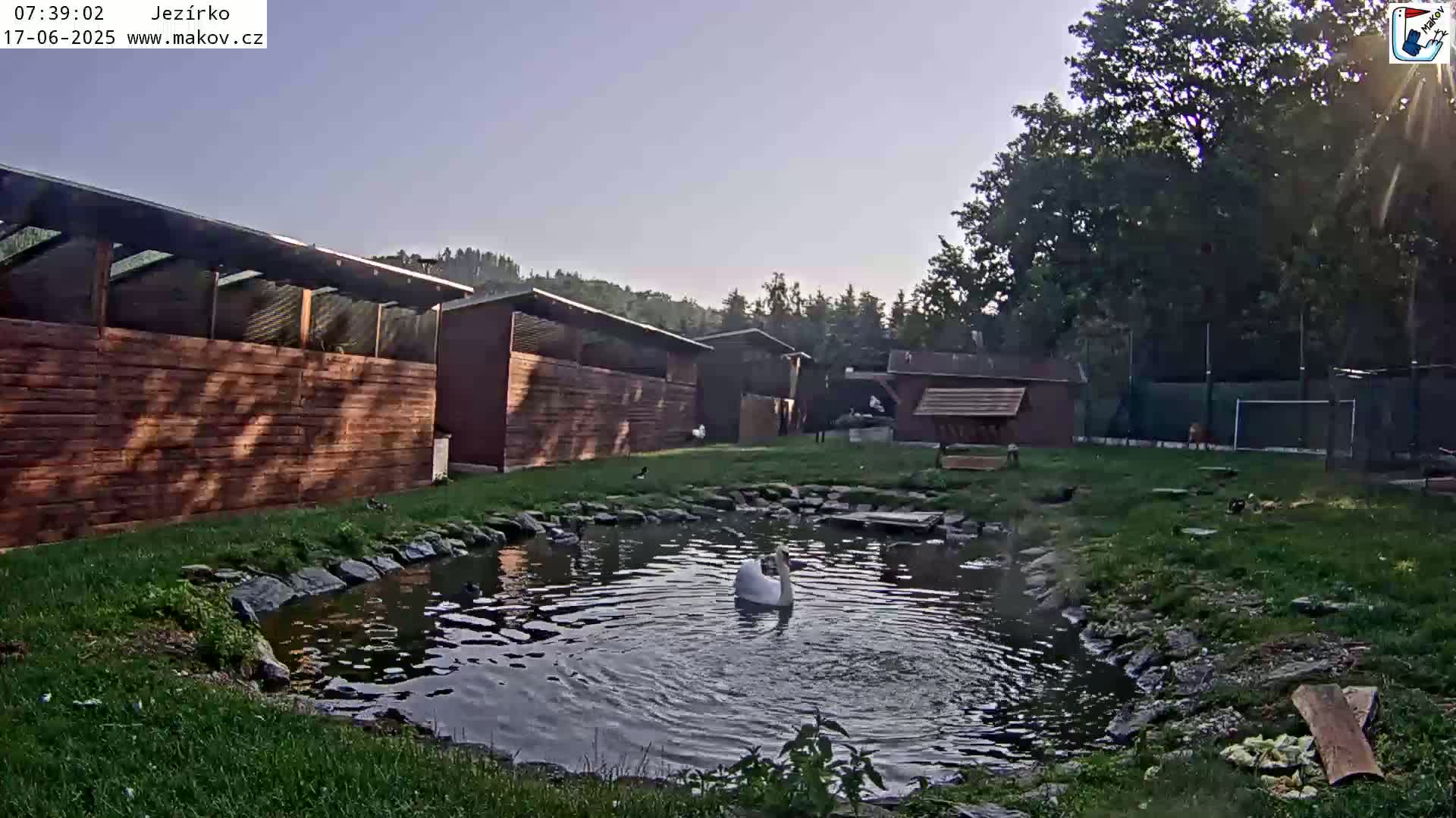 Pisek, Makov Animal Rescue Station Lake Live Cam - Cizova, Pisek, Juhočeský Kraj (South Bohemian), Czechia